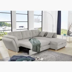 salon d'angle convertible Jengen Gris clair