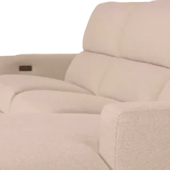 Salon d'angle droit Cologne Beige avec relax électrique