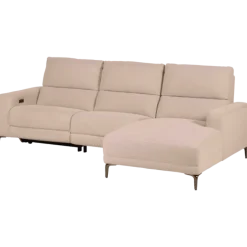 Salon d'angle droit Cologne Beige avec relax électrique
