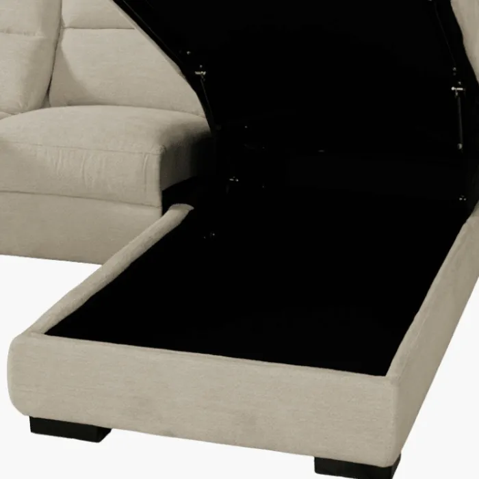 Salon d'angle droit Maeve Ivory
