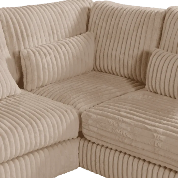 Salon d'angle droit Mojo beige