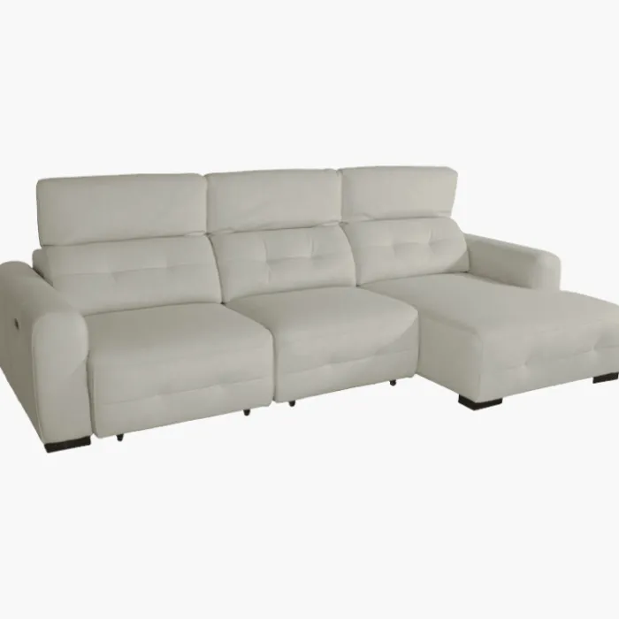 salon d'angle droit Saphire 2 + cl blanc