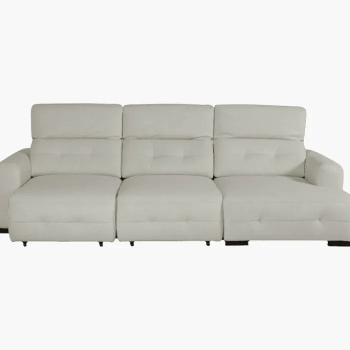 salon d'angle droit Saphire 2 + cl blanc