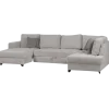 Salon d'angle droit Split gris