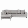 Salon d'angle gauche Davos gris clair
