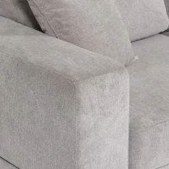 Salon d'angle gauche Davos gris clair