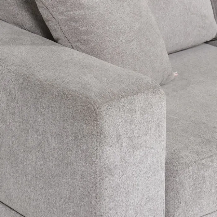 Salon d'angle gauche Davos gris clair