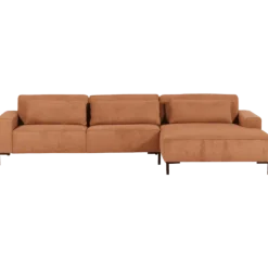 Salon d'angle Kai marron/cognac