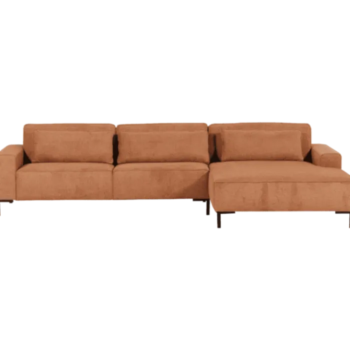 Salon d'angle Kai marron/cognac