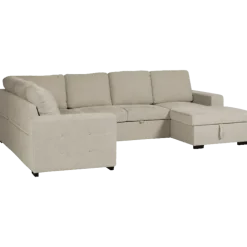Salon d'angle Olivia convertible avec coffre de rangement
