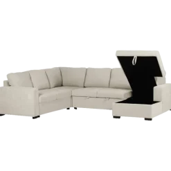 Salon d'angle Olivia convertible avec coffre de rangement