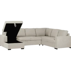 Salon d'angle Olivia convertible avec coffre de rangement