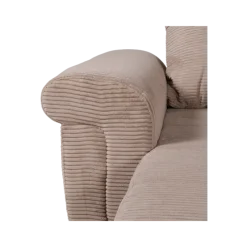 Salon panoramique Latte beige cotelé