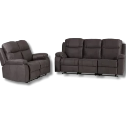 Salon 3 + 2 places Chicago marron