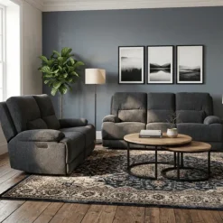Salon 3 + 2 places 70233HM gris