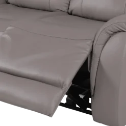 Salon 3 + 3 U70629M cuir gris clair