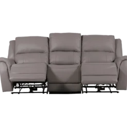 Salon 3 + 3 U70629M cuir gris clair