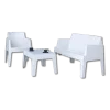 Set Box Blanc ( x2 fauteuils + x1 2 places + x1 table basse)