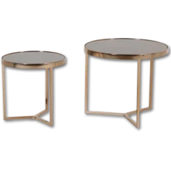 Set de 2 table GC4748 champagne/noir
