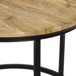 Set de 3 tables de salon Cisco bois massif manguier