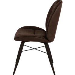 Shelton - Chaise en tissu Luxor anthracite