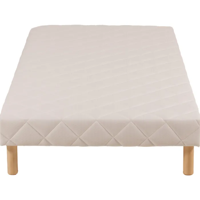Sommier tapissier Cansas 70 / 190 cm en tissu beige