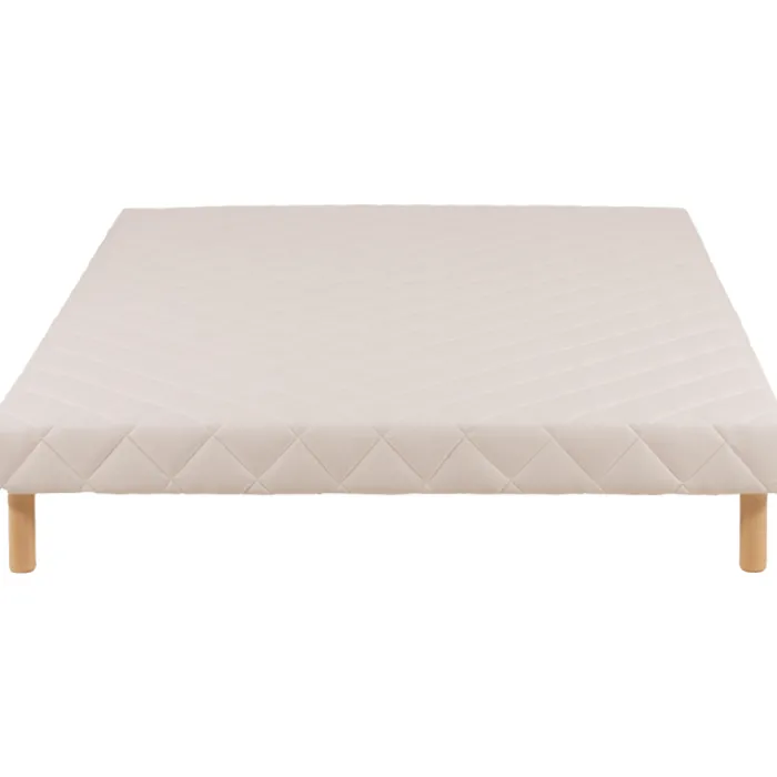 Sommier tapissier 140x190 Cansas Coutil beige