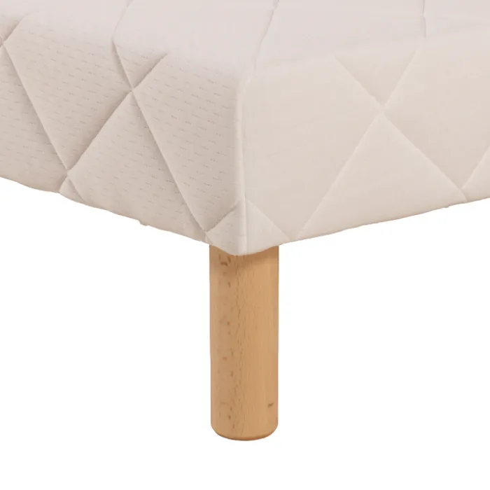 Sommier tapissier 140x190 Cansas Coutil beige