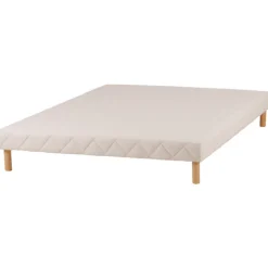 Sommier tapissier 140x200 Cansas Coutil beige