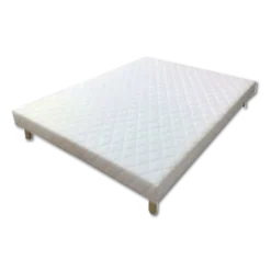 Sommier Tapissier 140x200cm tissu blanc
