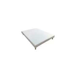 Sommier Tapissier 140x200cm tissu blanc