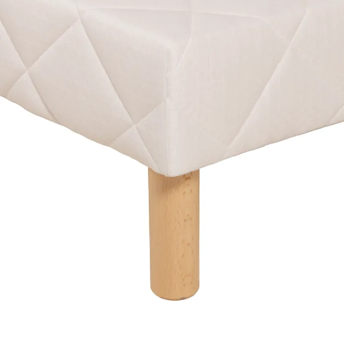 Sommier tapissier (2x) 80x200 Cansas Coutil beige