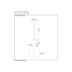Suspension Julius 34438/38/20/65 verre fumé
