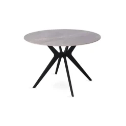 Table Appolo 110 cm pierre brillante gris
