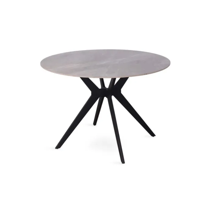 Table Appolo 110 cm pierre brillante gris