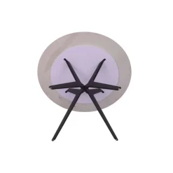 Table Appolo 110 cm pierre brillante gris