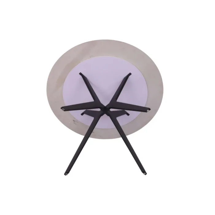 Table Appolo 110 cm pierre brillante gris
