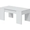 Table basse avec plateau relevable Blanc