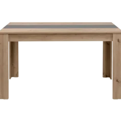 Table bicolore en décor chêne artisan et gris anthracite