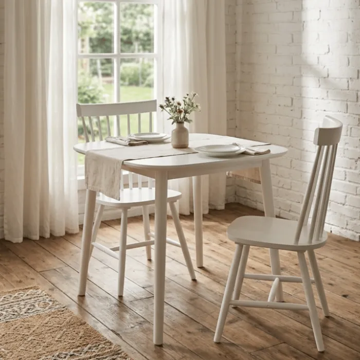 Table carrée Tony blanche