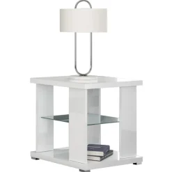 Table d'appoint Elite blanc laqué