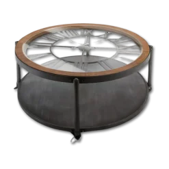 Table de salon Chrono Baris plateau horloge