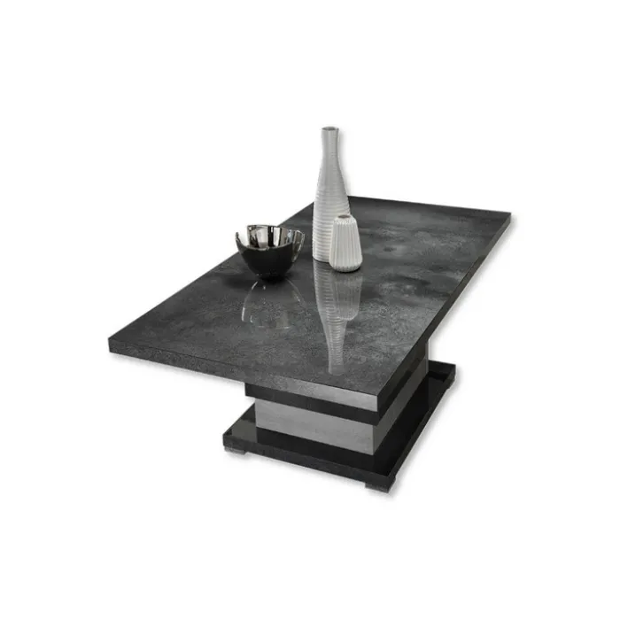 Table de salon Hilton gris clair/anthracite