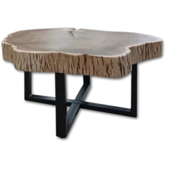 Table de salon Kbar New bois d'acacia