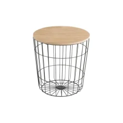 Table de salon Lotus 39cm bois/métal
