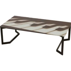 Table de salon Piano noir/blanc