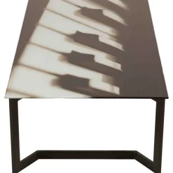 Table de salon Piano noir/blanc