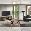 Table de salon Samuel pied X denver oak