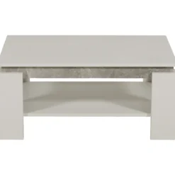 Table de salon Tim II blanc/béton