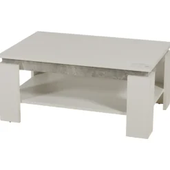 Table de salon Tim II blanc/béton